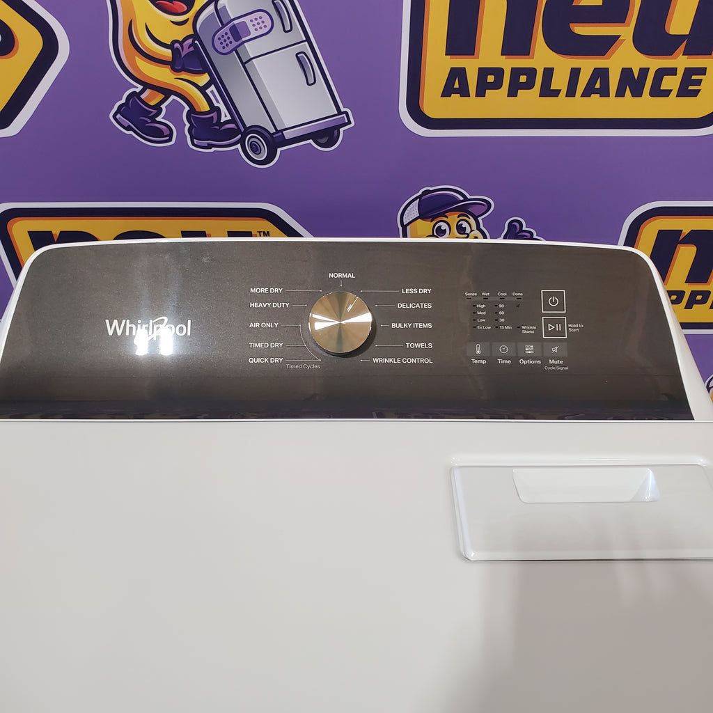 Pictures of 5.2–5.3 Cu. Ft. Whirlpool Top Load Washer in White with Removable Agitator WTW6157PW - Open Box and Whirlpool 7.0 cu. ft. Electric Dryer with Hamper Door WED5010LW - Open Box - Neu Appliance Outlet - Discount Appliance Outlet in Austin, Tx