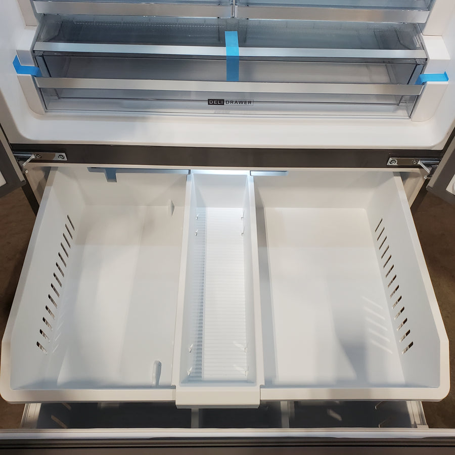 Whirlpool French Door 30 cu ft Refrigerator in Fingerprint Resistant Stainless Finish with In-Door Water and Ice Maker - 30 cu. ft. WRFF3536SZ - Scratch & Dent (Moderate)