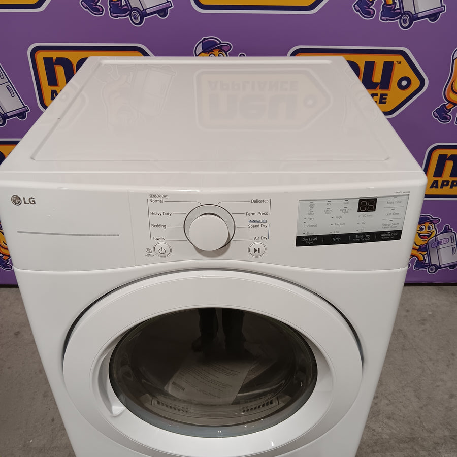 LG TurboWash 4.3 Cu. Ft. 12-Cycle High-Efficiency Steam Front-Loading Washer WM3570HWA - Scratch & Dent (Moderate) and LG 7.4 cu. ft. ENERGY STAR Electric Vented Dryer with Sensor Dry and SmartThinQ Technology 15036 - DLE3400W - Scratch & Dent (Minor)