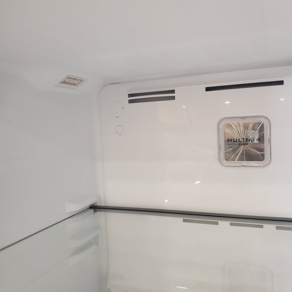 Midea Garage Ready 18 Cu. Ft. Top Freezer Refrigerator with Gallon Sized Door Bins, Ice Maker Ready, and LED Lighting 3SD781 - MRT18D3BBB - Scratch & Dent (Minor)