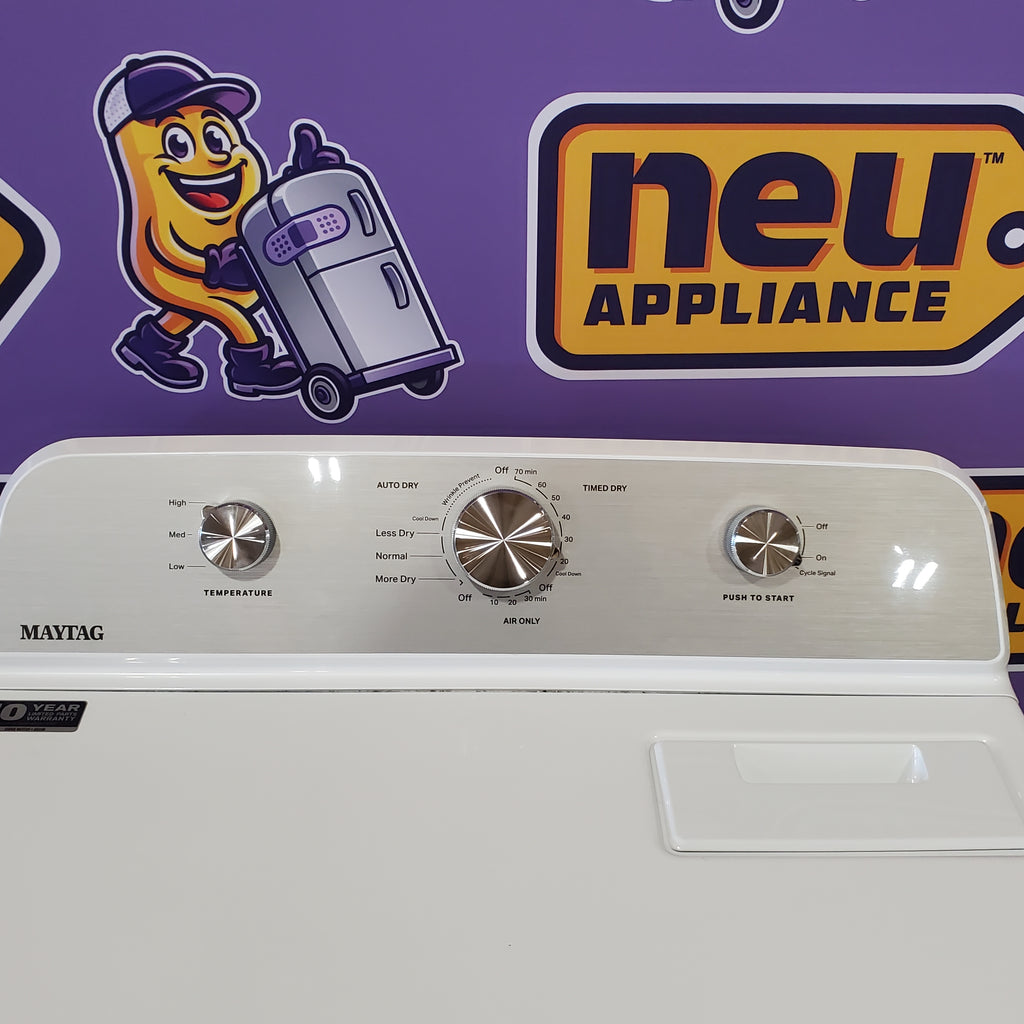 Pictures of MayTag 7.0 cu. ft. Top Load Electric Wrinkle Prevent Dryer MED4500MW - Open Box - Neu Appliance Outlet - Discount Appliance Outlet in Austin, Tx