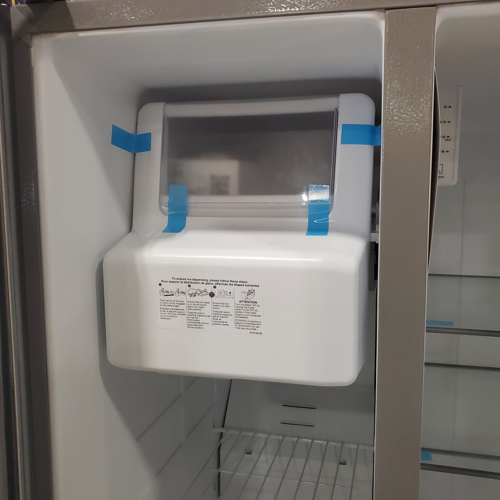 Pictures of Whirlpool 24 cu ft Capacity Side By Side Refrigerator with Ice and Water Dispenser in Fingerprint Resistant Stainless Steel 22SD022 - WRS315SDHZ - Scratch & Dent (Minor) - Neu Appliance Outlet - Discount Appliance Outlet in Austin, Tx