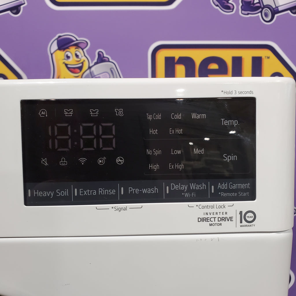 Pictures of LG 2.4 cu.ft. Compact Front Load Washer with Built-In Intelligence WM1455HWA - Scratch & Dent (Minor) and LG 4.2 cu.ft. Smart wi-fi Enabled Compact Front Load Dryer with Dual Inverter HeatPump™ Technology 16215 - DLHC1455W - Open Box - Neu Appliance Outlet - Discount Appliance Outlet in Austin, Tx