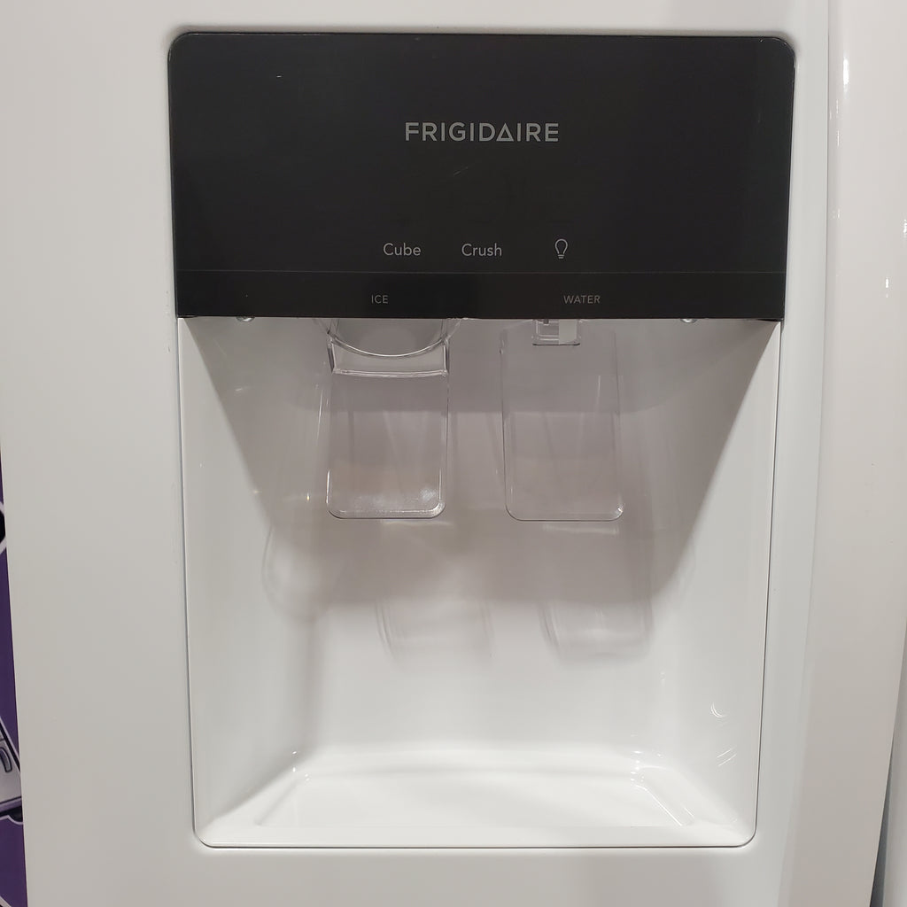 Pictures of Frigidaire 22 Cu. Ft. 33" Standard-Depth Side-by-Side Refrigerator in White 22132SD138 - FRSS2323AW - Scratch & Dent (Minor) - Neu Appliance Outlet - Discount Appliance Outlet in Austin, Tx