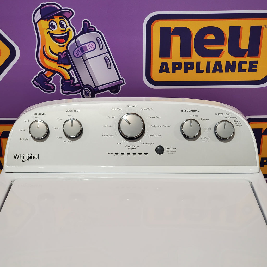 Whirlpool Top Load 3.5 Cu. Ft. Washer with Deep Water Wash Option WTW4816FW - Open Box and Whirlpool Vented 7.0 Cu. Ft. Electric Dryer 16055 - WED4815EW - Open Box