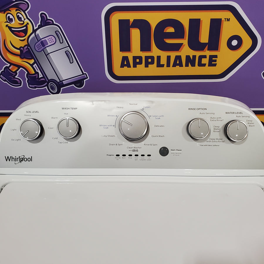 Whirlpool 3.5 cu. ft. High Efficiency Top Load Washing Machine with Deep Water Wash 30134SD181 - WTW4816FW - Scratch & Dent (Major)
