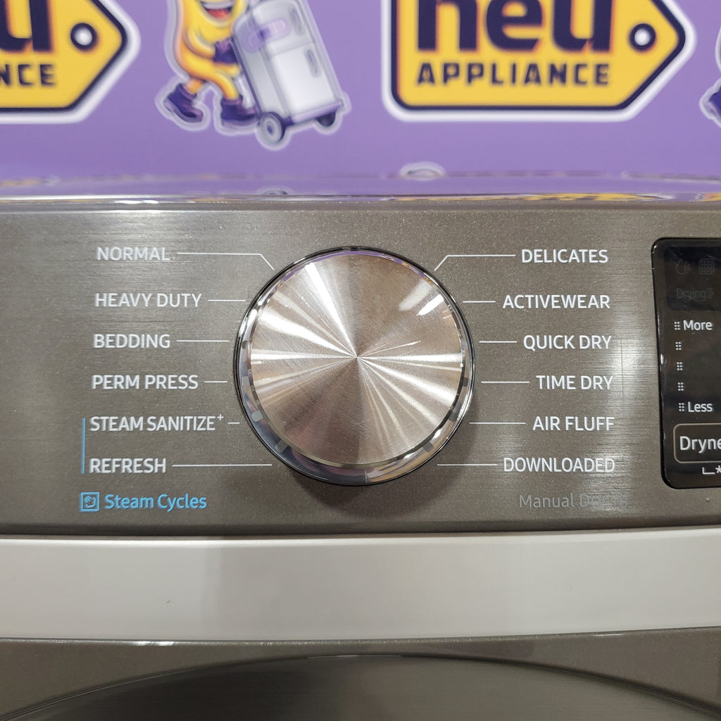 Samsung 7.5 cu. ft. Front Load Electric Dryer with Steam 25136SD620 - DVE45B6300P - Scratch & Dent (Minor)