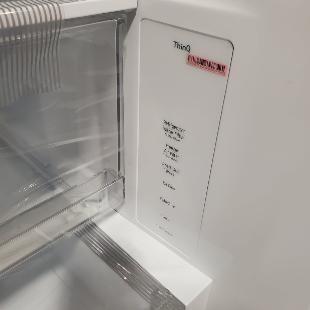 LG 27 cu. ft. Smart Counter-Depth MAX™ French Door Refrigerator with Linear Cooling™ and Internal Water Dispenser 3SD924 - LRFLC2706S - Open Box