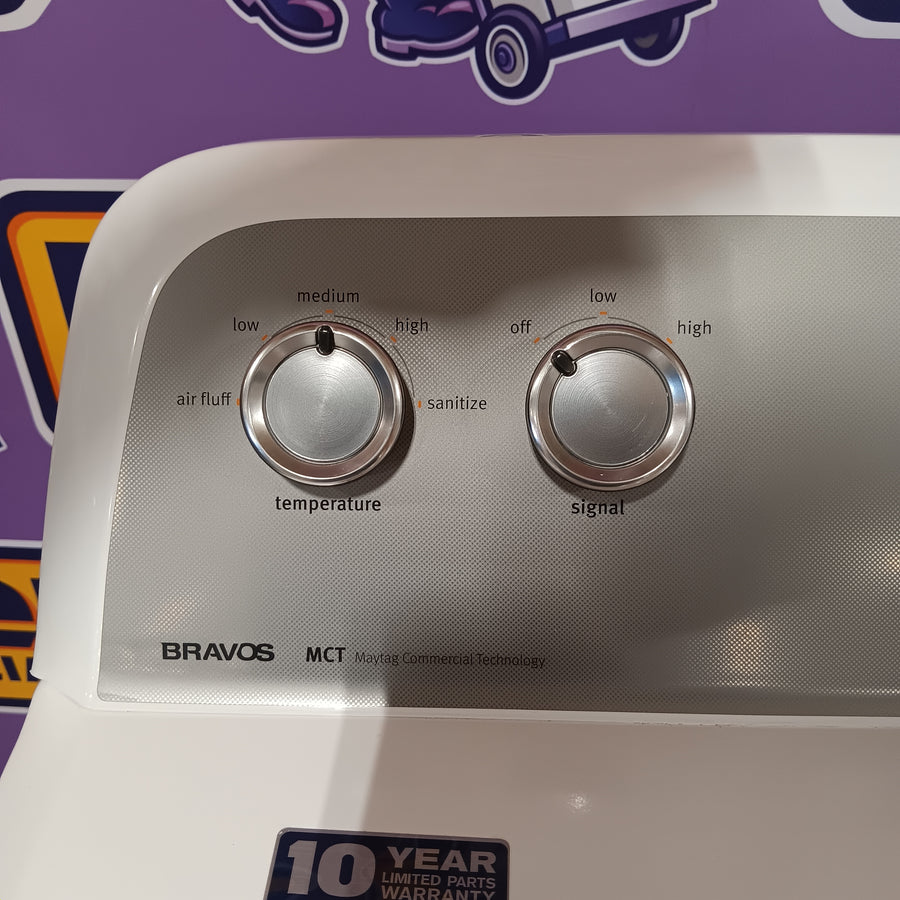 Maytag 29 Inch 7.0 cu. ft. Electric Dryer with 15 Drying Cycles, 4 Temperature Settings, Wrinkle Control Options and Heavy Duty Cycle MEDC215EW - Certified Refurbished
