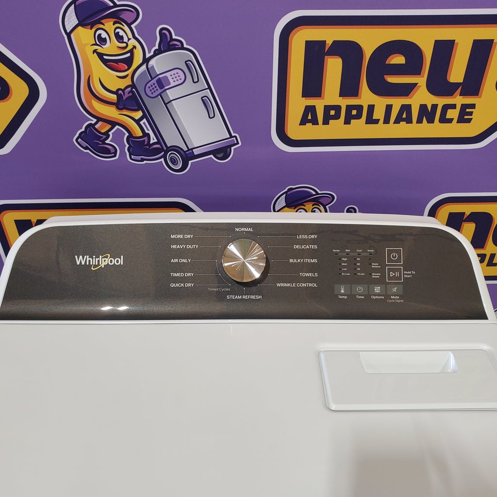Pictures of 5.2–5.3 Cu. Ft. Whirlpool® Top Load Washer in White with Removable Agitator WTW6157PW - Open Box and 7.0 Cu. Ft. Whirlpool® Top Load Electric Dryer in White with Moisture Sensor WED6150PW - Open Box - Neu Appliance Outlet - Discount Appliance Outlet in Austin, Tx