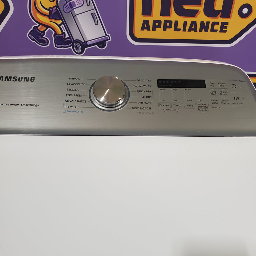 Pictures of 5.2 cu. ft. Samsung Large Capacity Smart Top Load Washer with Super Speed Wash in White (New in Box) and 7.4-cu ft Electric Dryer White - Scratch & Dent - Minor - Neu Appliance Outlet - Discount Appliance Outlet in Austin, Tx