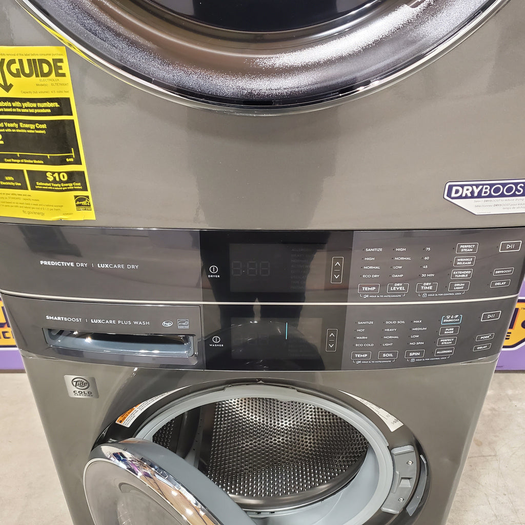 Pictures of Electrolux Titanium 600 Series Laundry Tower Single Unit 4.5 cu ft Washer & 8 cu ft Electric Dryer ELTE7600AT - Scratch & Dent (Minor) - Neu Appliance Outlet - Discount Appliance Outlet in Austin, Tx