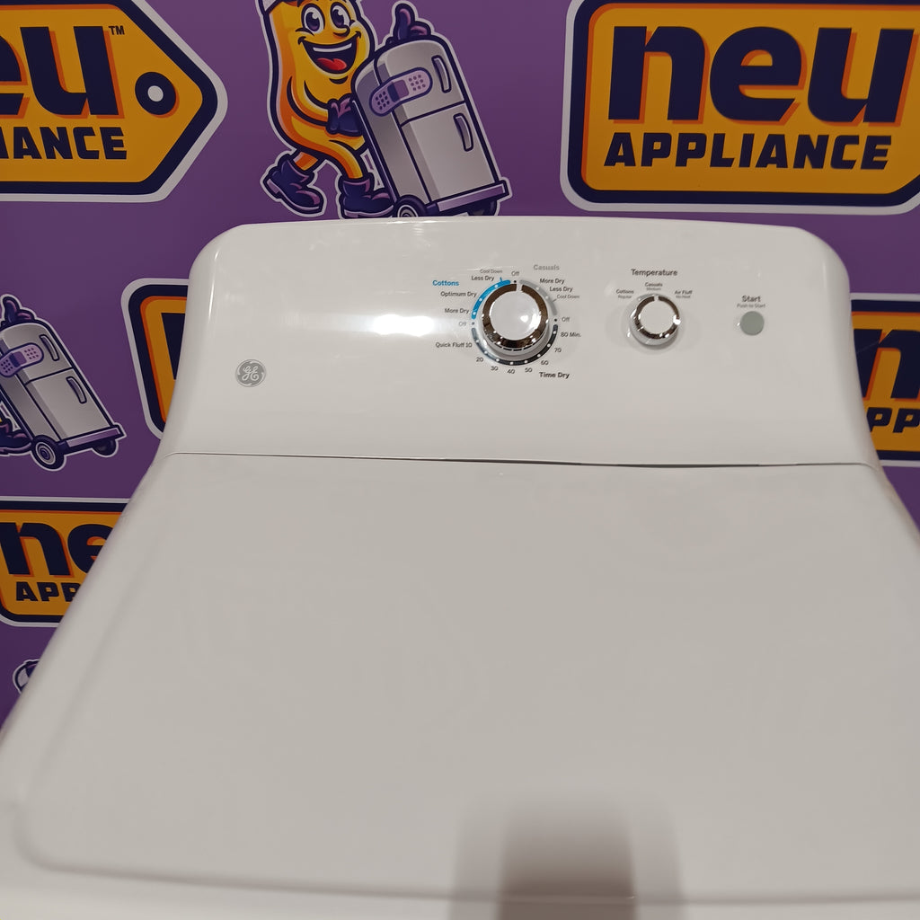 Pictures of GE White Top Load 4.0 Cu. Ft. Capacity Washer with Stainless Steel Wash Basket GTW325ASWWW - New in Box and GE® 7.2 cu. ft. Capacity Aluminized Alloy Drum Electric Dryer 16236 - GTD33EASKWW - Certified Refurbished - Neu Appliance Outlet - Discount Appliance Outlet in Austin, Tx