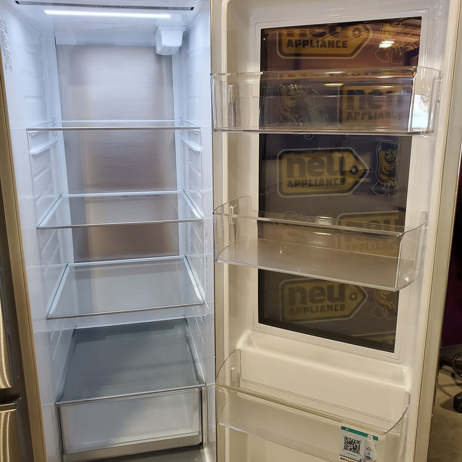 LG ENERGY STAR 27 cu. ft. Side by Side Refrigerator with Edge-to-Edge InstaView in Print Proof Stainless Steel - 22136SD337 - LRSOS2706S - Scratch & Dent (Moderate)