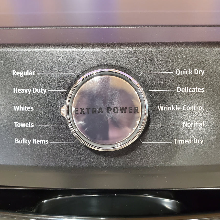 Maytag 7.3 Cu. Ft. Stackable Electric Dryer with Extra Power Button in Volcano Black MED5630MBK - Scratch & Dent (Moderate)