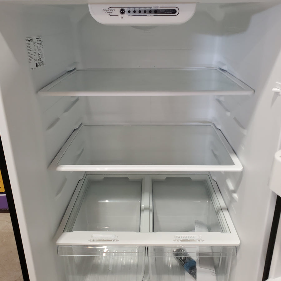 Vissani 18.1 cu. ft. Top Freezer Refrigerator in Fingerprint Resistant Stainless Steel Look, Garage Ready 251313SD1059 - MDTF18SSR5 - Scratch & Dent (Moderate)