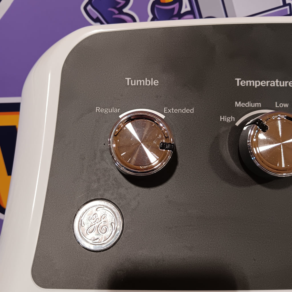 GE 7.2 cu. ft. Capacity Electric Dryer with Up To 120 ft. Venting and Extended Tumble 31134SD193 - GTD48EASWWB - Scratch & Dent (Minor)