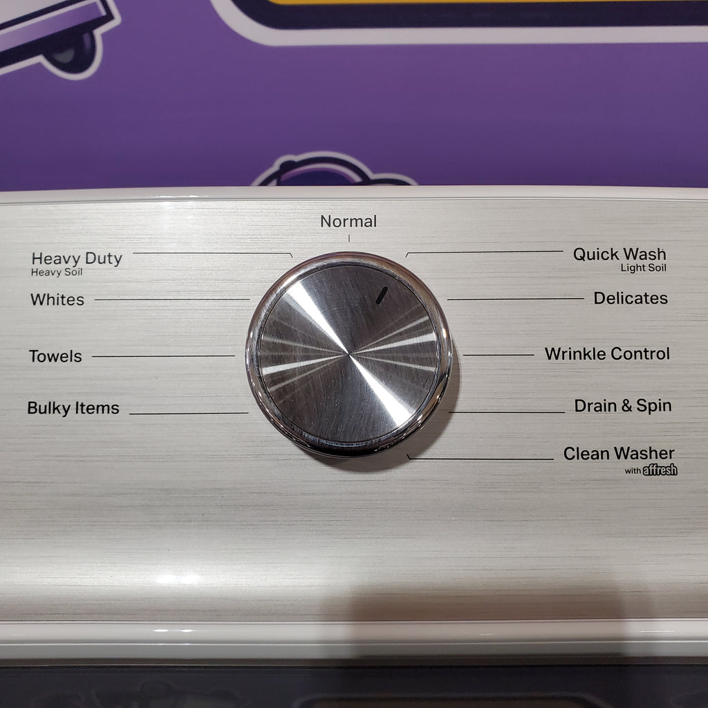 Pictures of Maytag Top Load 4.8 cu ft Washer with Deep Fill and Slow-Close Glass Lid MVW6200KW - Scratch & Dent (Minor) and Maytag 7.0 cu ft Electric Dryer with Moisture Sensing and Quick Dry Cycle 16161 - MED6200KW - Scratch & Dent (Minor) - Neu Appliance Outlet - Discount Appliance Outlet in Austin, Tx