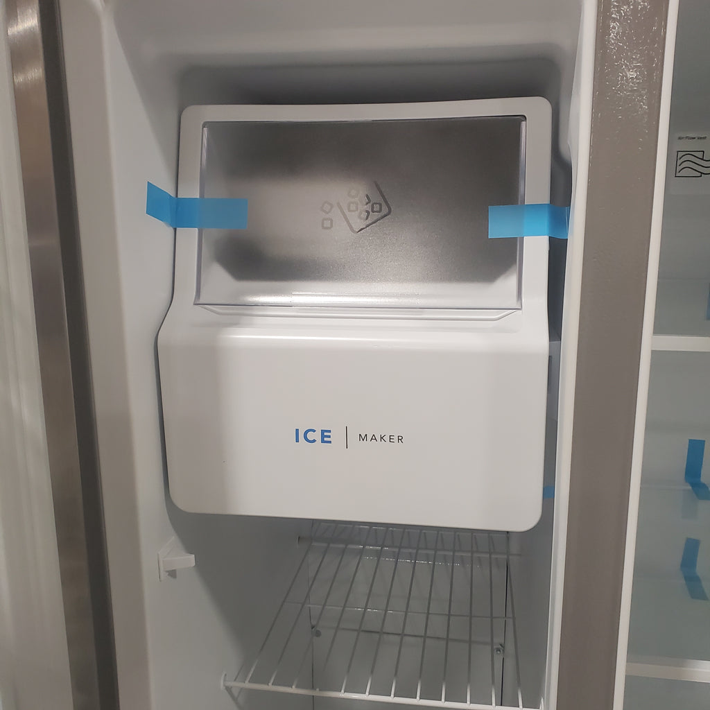Pictures of Frigidaire 25.6 cu. ft. ENERGY STAR Side by Side Refrigerator with Exterior Water and Ice Dispenser in Stainless Steel FRSS2623AS - Scratch & Dent (Moderate) - Neu Appliance Outlet - Discount Appliance Outlet in Austin, Tx