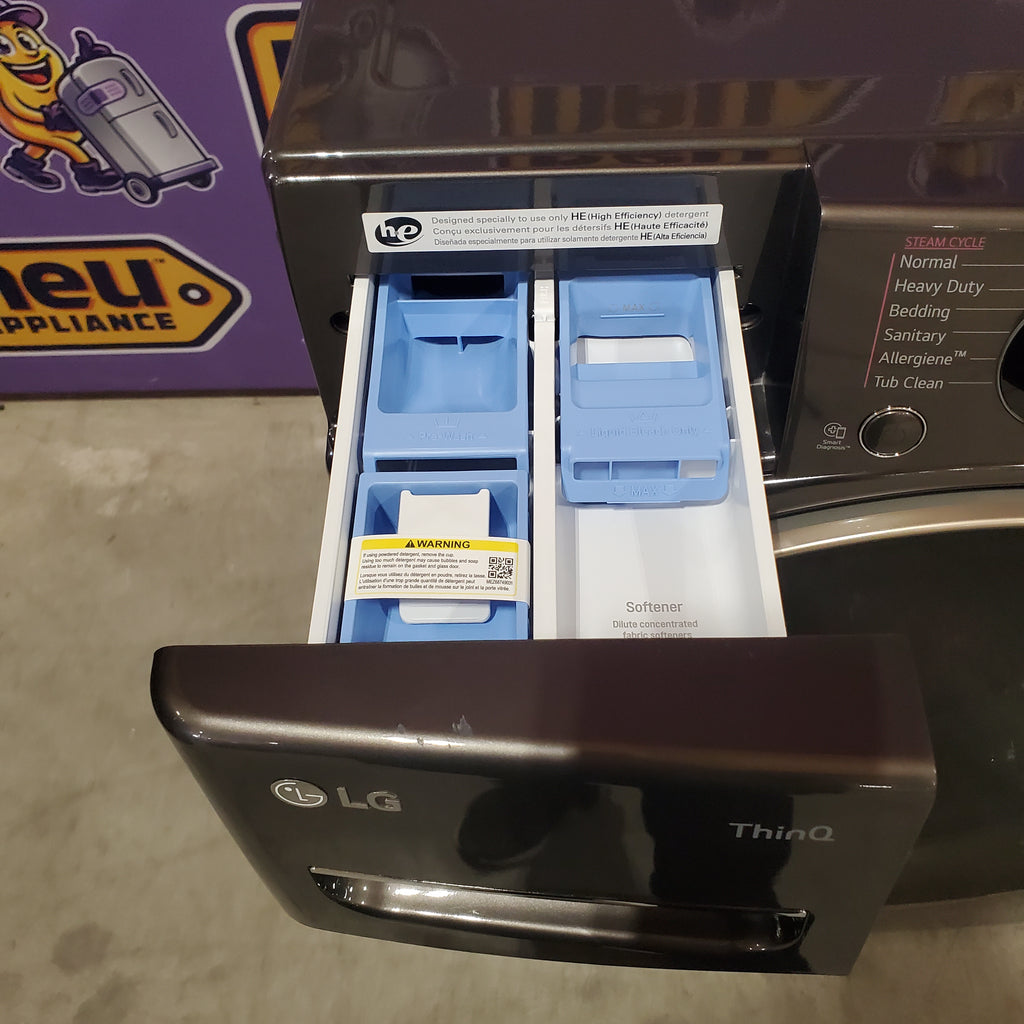 Pictures of LG Front Load 4.5 Cu. Ft. Washer with TurboWash 360 Technology WM4000HBA - Scratch & Dent (Minor) and LG Smart Wi-Fi Enabled Front Load Electric 7.4 Cu. Ft. Dryer with TurboSteam 16094 - DLEX4000B - Scratch & Dent (Minor) - Neu Appliance Outlet - Discount Appliance Outlet in Austin, Tx