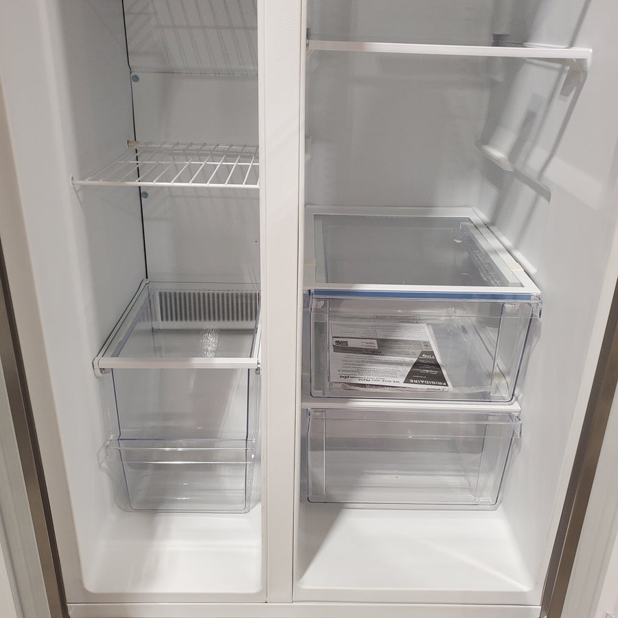 Frigidaire 33" Wide 22.3 cu. ft. ENERGY STAR Side by Side Refrigerator Stainless Steel with Exterior Water and Ice Dispenser 22136SD275 - FRSS2323AS - Scratch & Dent (Moderate)