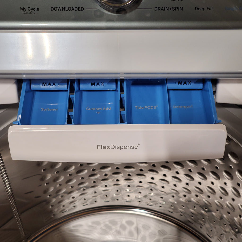 Pictures of GE Profile 5.0 cu. ft. High-Efficiency ENERGY STAR Smart Top Load Washer in White with Microban Technology PTW600BSRWS - Scratch & Dent (Minor) - Neu Appliance Outlet - Discount Appliance Outlet in Austin, Tx