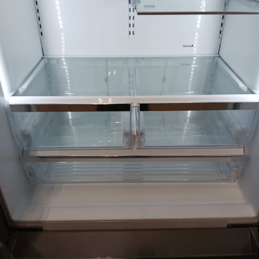 Bosch Fastest Ice Maker Standard-Depth 300 Series 26-cu ft 3-Door Smart Compatible French Door Refrigerator with Ice Maker with Water and Ice Dispenser in Stainless Steel B36FD31ENS - Scratch & Dent (Major)