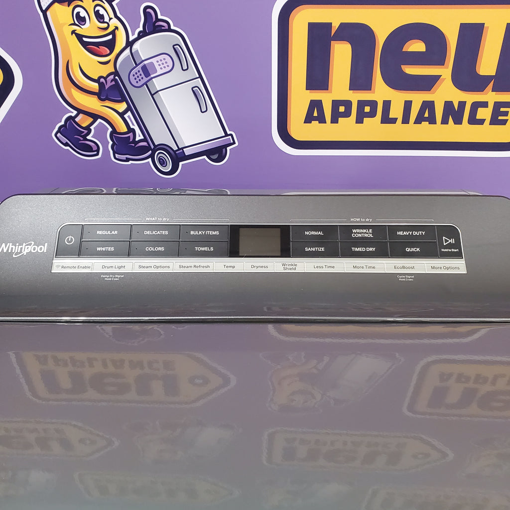 Pictures of Whirlpool Chrome Shadow 5.2 - 5.3 cu. ft. ENERGY STAR Top Load Washer with 2 in 1 Removable Agitator and Load & Go™ dispenser WTW8127LC and 7.4 cu. ft. Top Load Electric Dryer with Advanced Moisture Sensing WED8127LC - Scratch & Dent - Minor - Neu Appliance Outlet - Discount Appliance Outlet in Austin, Tx