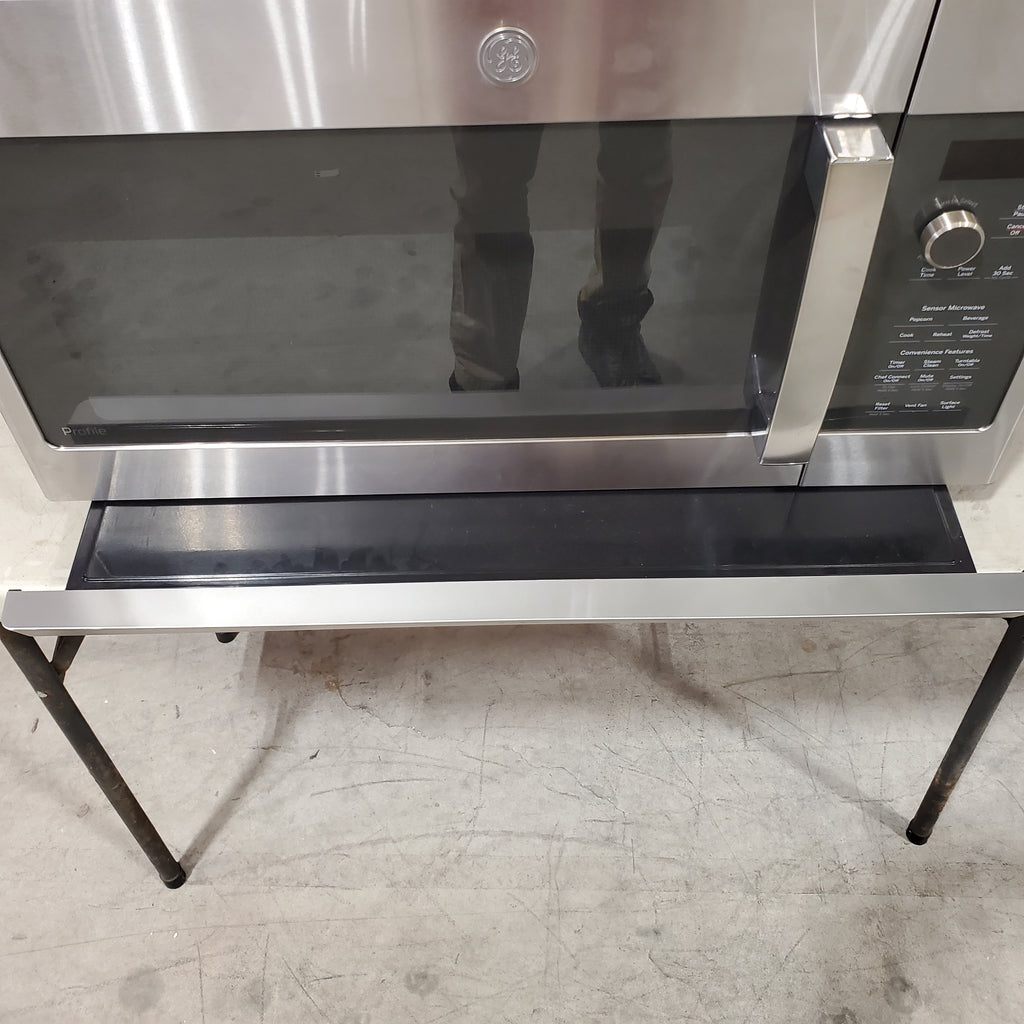 Pictures of GE Profile Stainless Steel Over the Range 2.2 Cu. Ft. Sensor Microwave Oven with Extendable Slide Out Vent and Steam Clean PVM9225SRSS - Open Box - Neu Appliance Outlet - Discount Appliance Outlet in Austin, Tx