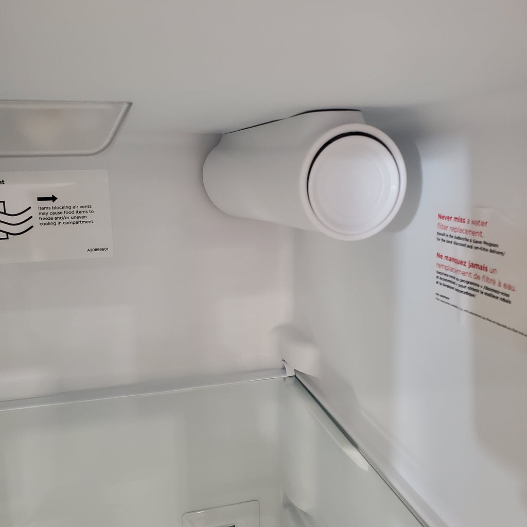 Pictures of Frigidaire 25.6 cu. ft. ENERGY STAR Side by Side Refrigerator with Exterior Water and Ice Dispenser in Stainless Steel FRSS2623AS - Scratch & Dent (Minor) - Neu Appliance Outlet - Discount Appliance Outlet in Austin, Tx
