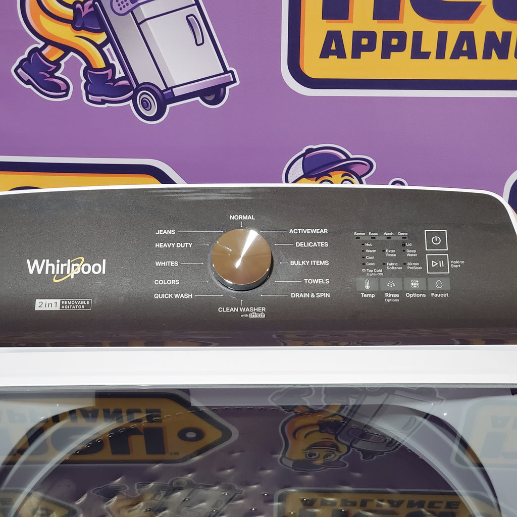 Whirlpool Top Load 4.7 Cu. Ft. Washer with 2-in-1 Removable Agitator in White 1CR044 - WTW5057LW - Certified Refurbished