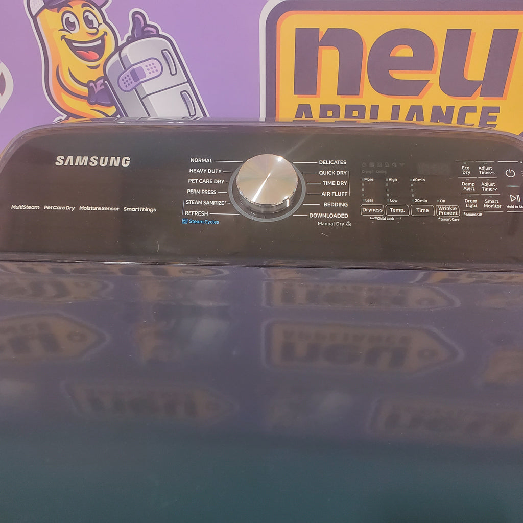 Pictures of Samsung 5.4 cu. ft. Smart Top Load Washer with Pet Care Solution and Super Speed Wash WA54CG7150AD - New in Box and Samsung Pet Care Dry and Steam Sanitize+ 7.4-cu ft Steam Cycle Smart Gas Dryer DVG54CG7150D - New in Box - Neu Appliance Outlet - Discount Appliance Outlet in Austin, Tx
