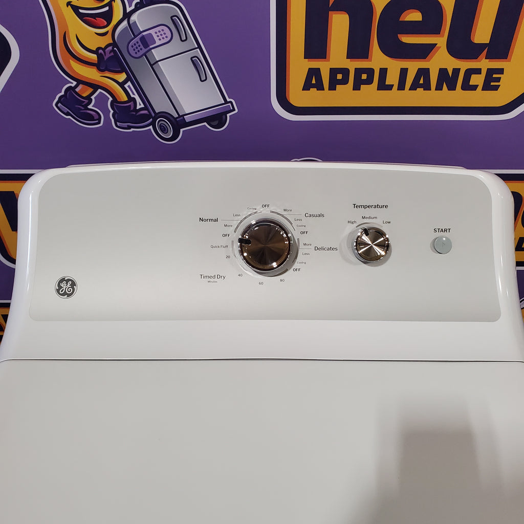 Pictures of GE White Electric 7.2 Cu. Ft. Capacity Dryer with Up to 120 Ft. Venting and Reversible Door GTD38EASWWS - Open Box - Neu Appliance Outlet - Discount Appliance Outlet in Austin, Tx