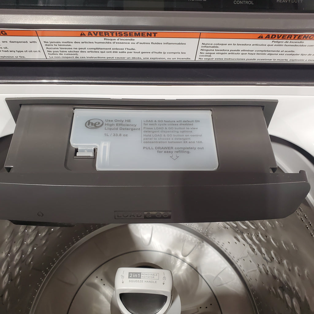 Pictures of Whirlpool 5.2 - 5.3 cu. ft. Top Load Washer with 2 in 1 Removable Agitator and Load & Go™ Dispenser WTW8127LW - Scratch & Dent (Moderate) - Neu Appliance Outlet - Discount Appliance Outlet in Austin, Tx