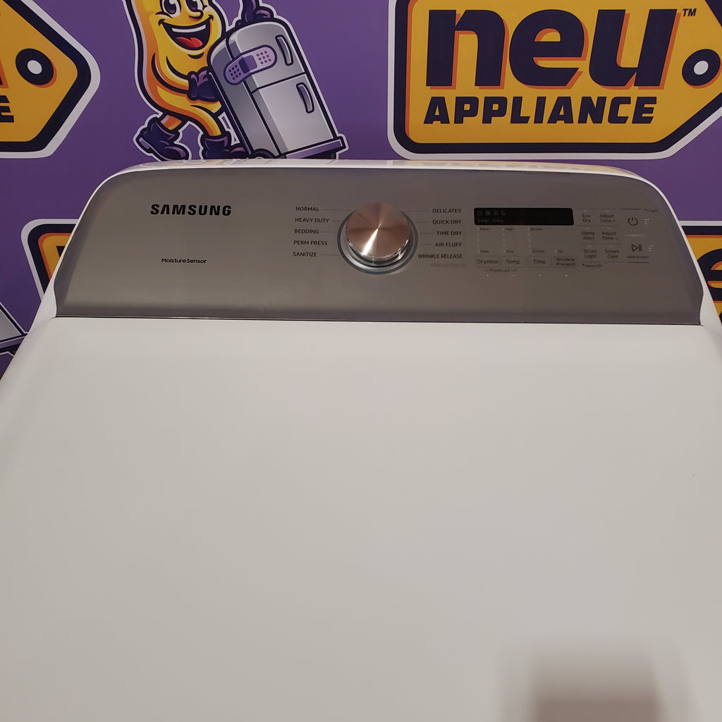 Samsung White Top Load 5.0 Cu. Ft. Washer with Active Water Jet 16096 - WA50R5200AW - Certified Refurbished and Samsung White Electric 7.4 Cu. Ft. Dryer with Sensor Dry 16085 - DVE50R5200W - Certified Refurbished