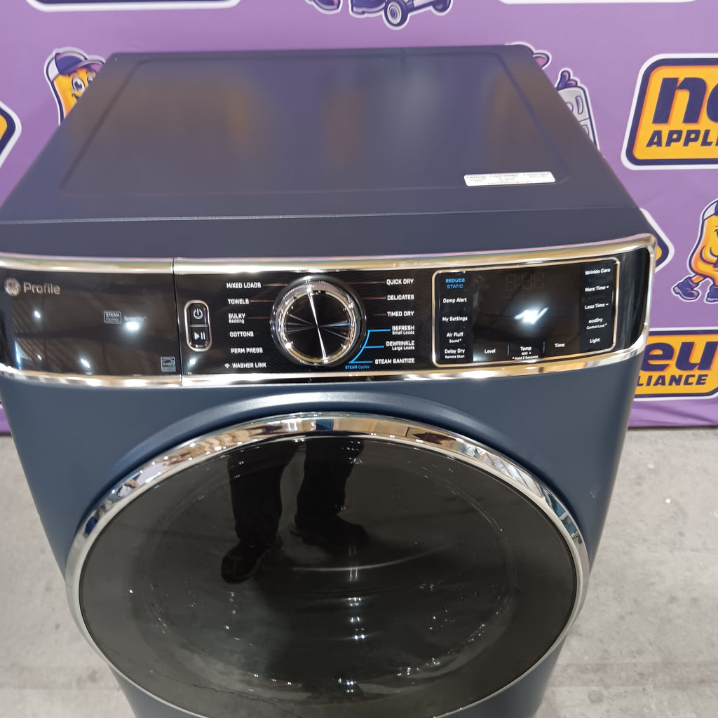 Pictures of GE Profile 5.3 cu. ft. Smart Front Load Washer with OdorBlock UltraFresh Vent System GE9864 - PFW870SPVRS - New in Box and GE Profile Smart Front Load Electric 7.8 Cu. Ft. Capacity Dryer with Steam and Sanitize Cycle GE9864E - PFD87ESPVRS - New in Box - Neu Appliance Outlet - Discount Appliance Outlet in Austin, Tx