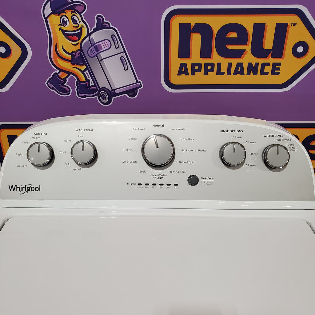Whirlpool 3.5 cu. ft. High Efficiency Top Load Washing Machine with Deep Water Wash 3SD778 - WTW4816FW - Scratch & Dent (Minor)