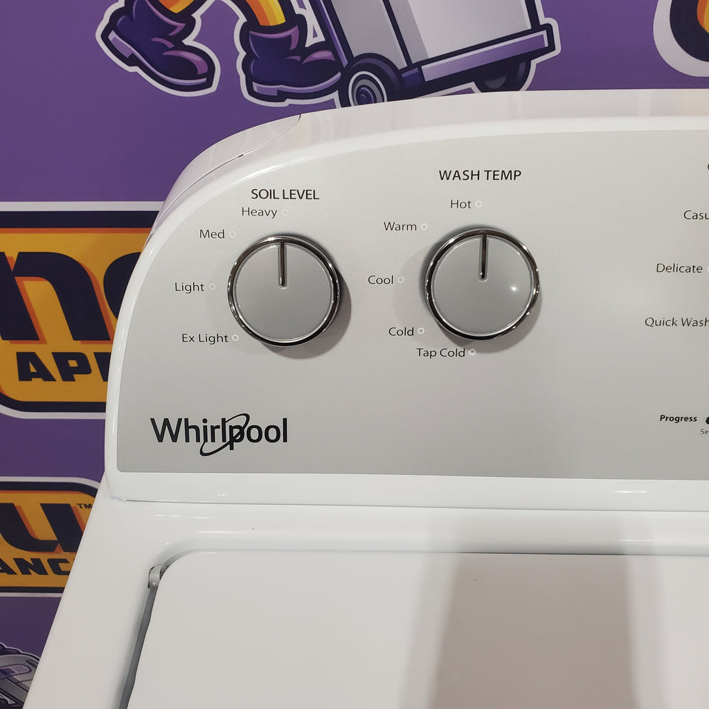Whirlpool 3.5 cu. ft. High Efficiency Top Load Washing Machine with Deep Water Wash 24SD027 - WTW4816FW - Scratch & Dent (Minor)