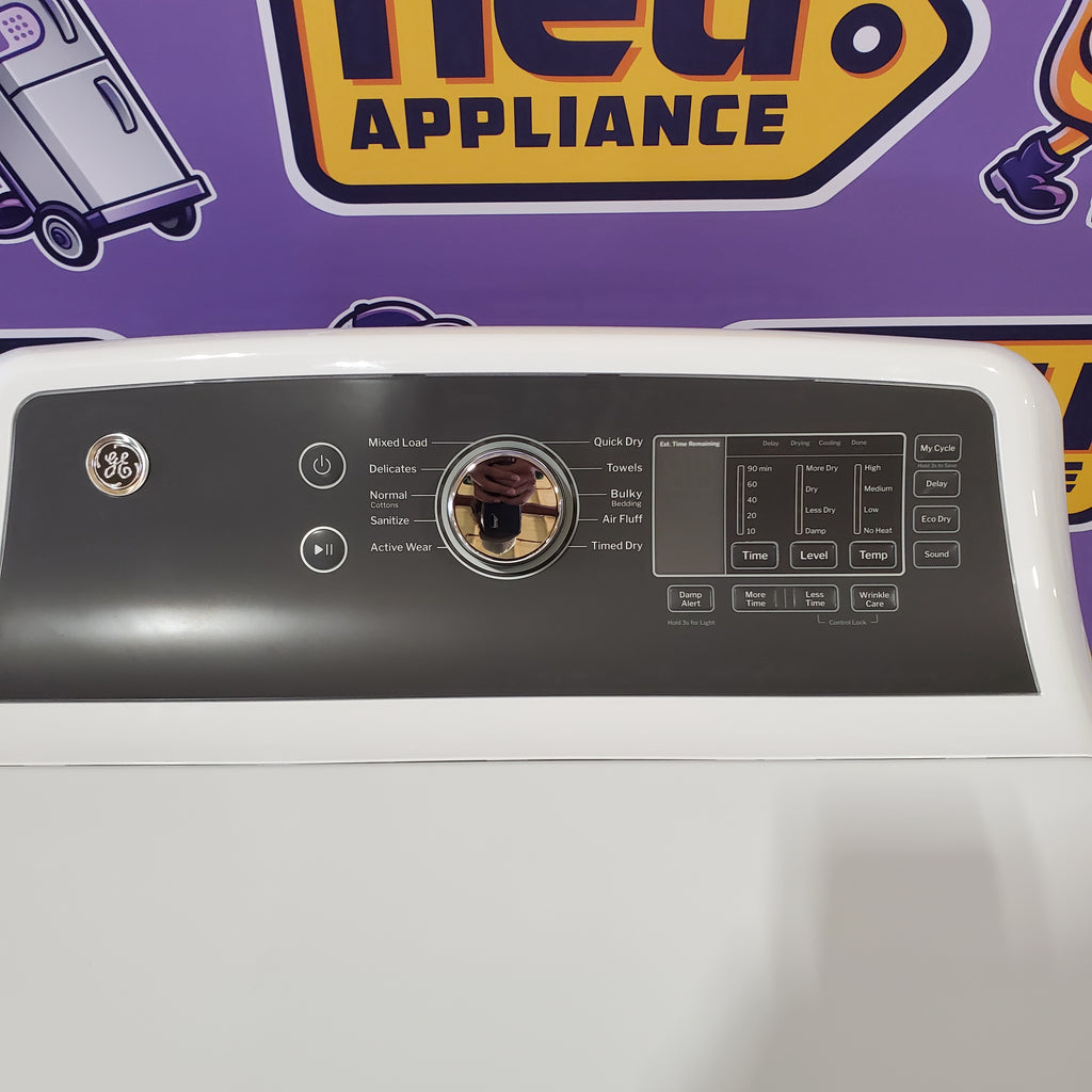 Pictures of GE White Electric 7.4 Cu. Ft. Dryer with Up to 120 FT. Venting and Sensor Dry GTD58EBSVWS - Scratch and Dent (Minor) - Neu Appliance Outlet - Discount Appliance Outlet in Austin, Tx
