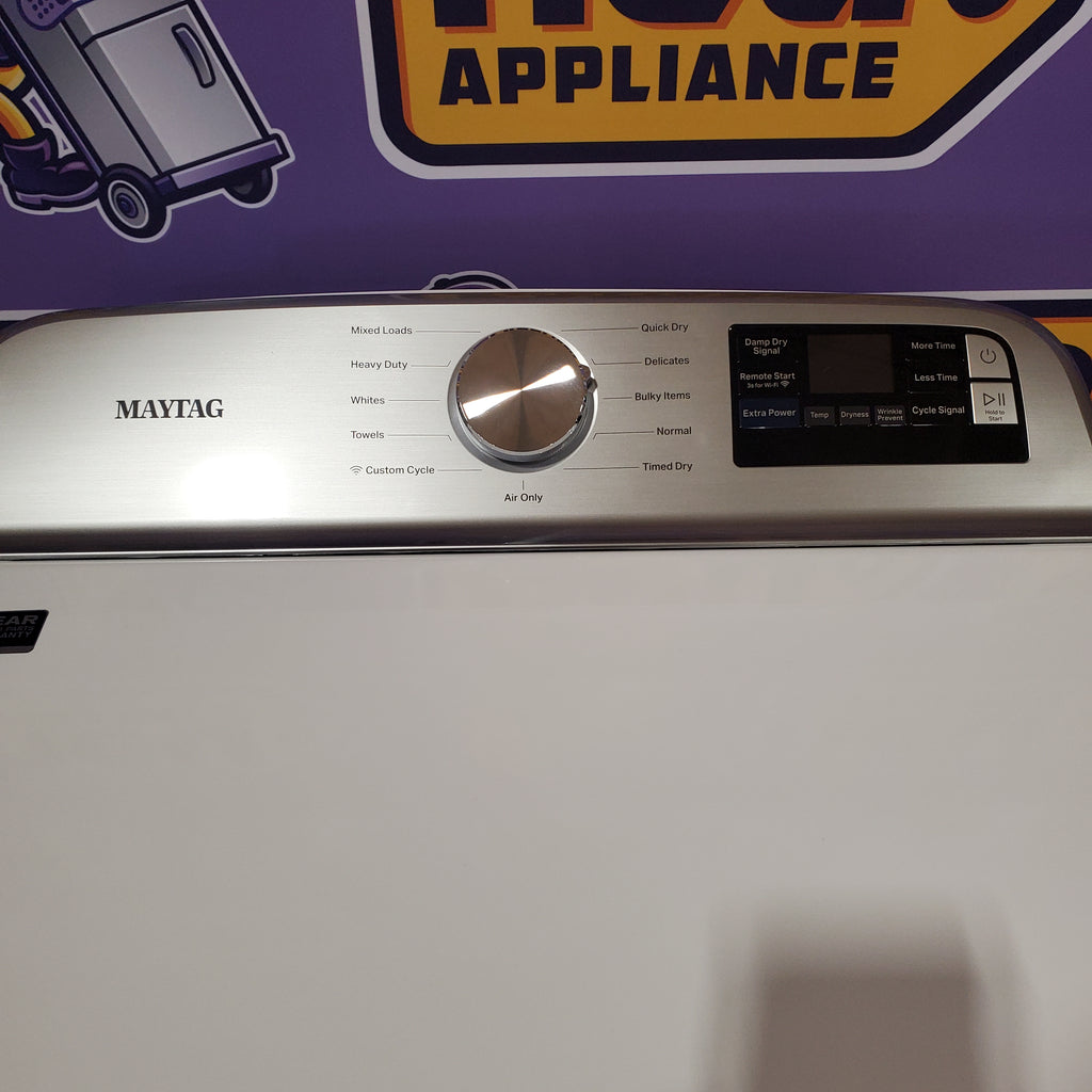 Maytag 5.2 cu. ft. High Efficiency Agitator Extra Large Top-Load Washer MVW7230HW - Certified Refurbished and Maytag 7.4 Cu. Ft. Top Load Electric Dryer with Extra Power and Advanced Moisture Sensing 16105 - MED6205RW - Scratch & Dent (Minor)