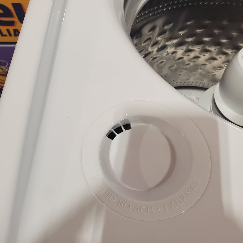 Pictures of Maytag 4.5 cu. ft. Capacity Top Load Washer with Power™ Agitator and Deep Fill MVW4505MW - Open Box and Maytag 7.0 cu. ft. Capacity Top Load Electric Wrinkle Prevent Dryer 16039 - MED4500MW - Open Box - Neu Appliance Outlet - Discount Appliance Outlet in Austin, Tx