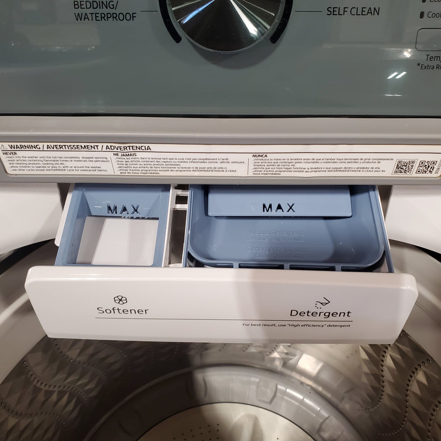 Samsung 4.5 cu. ft. Top Load Washer with Vibration Reduction Technology+ in White 3511216 - WA45T3200AW - Certified Refurbished