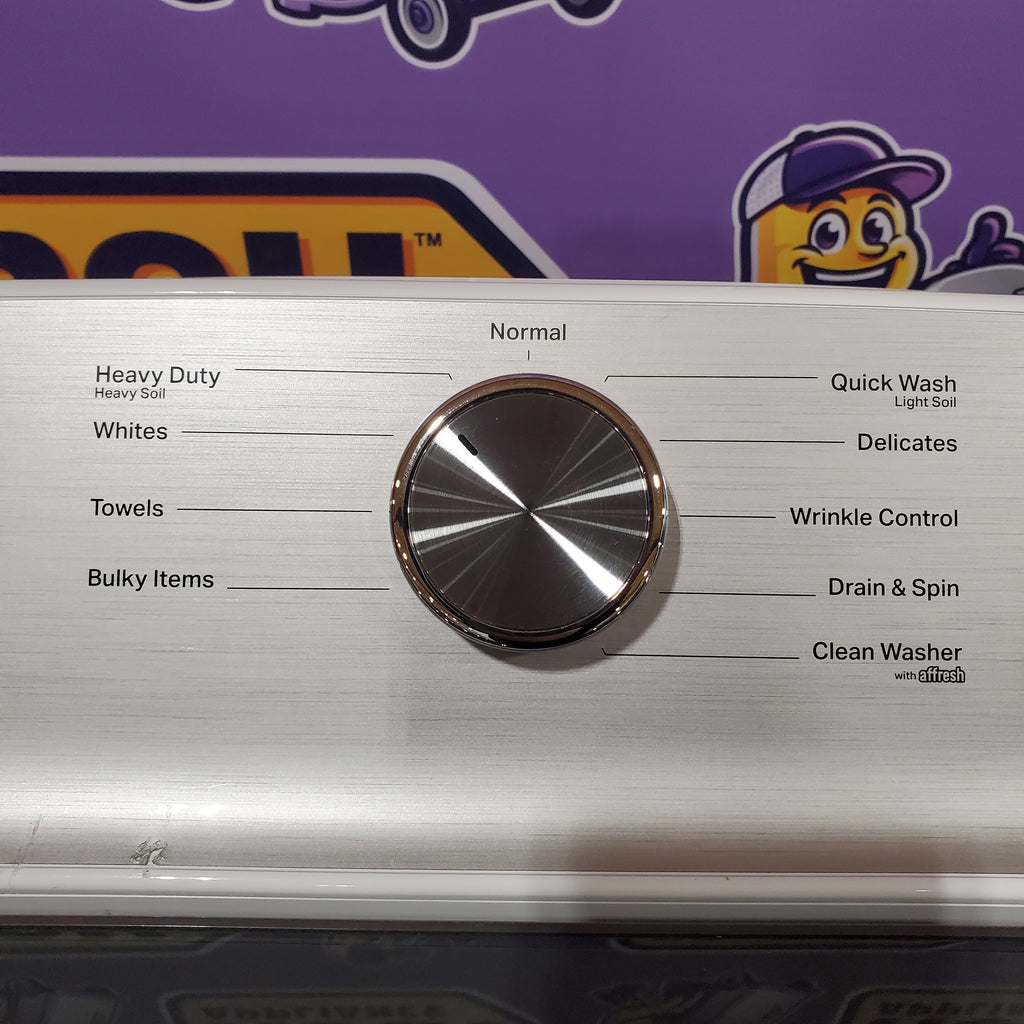 Pictures of Maytag Top Load 4.8 cu ft Washer with Deep Fill and Slow-Close Glass Lid MVW6200KW - Scratch & Dent (Minor) and Maytag 7.0 cu ft Electric Dryer with Moisture Sensing and Quick Dry Cycle 16168 - MED6200KW - Scratch & Dent (Minor) - Neu Appliance Outlet - Discount Appliance Outlet in Austin, Tx