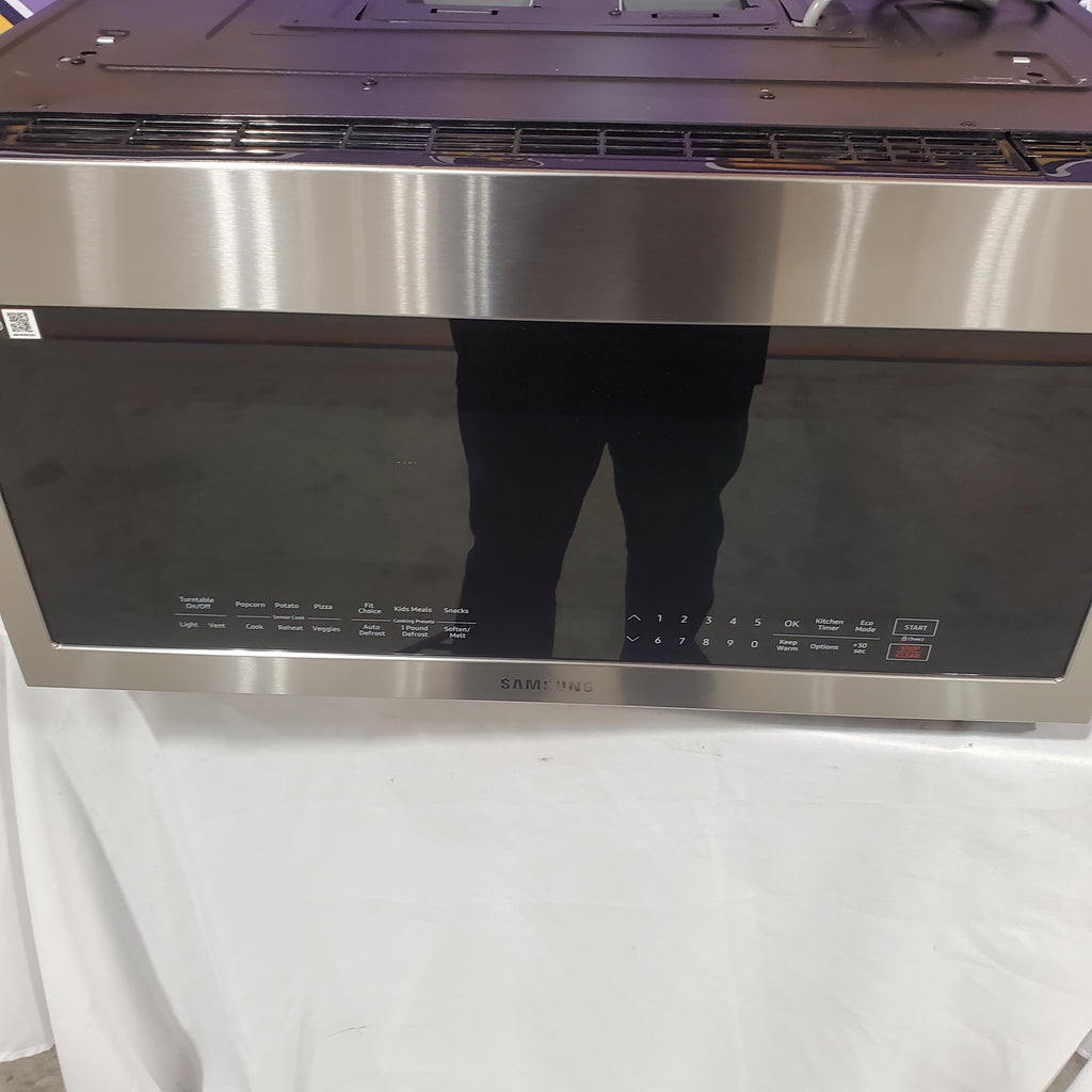 Pictures of Samsung 2.1 cu.ft. Over-the-Range Microwave with 400 CFM and Glass Touch Control 17SD227 - ME21M706BAS - Scratch & Dent (Minor) - Neu Appliance Outlet - Discount Appliance Outlet in Austin, Tx