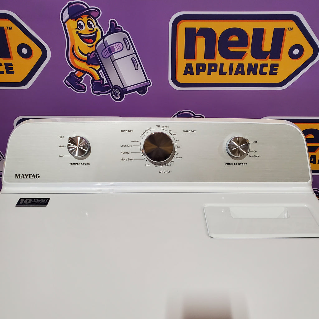 Maytag 4.5 cu. ft. Capacity Top Load Washer with Power™ Agitator and Deep Fill MVW4505MW - Certified Refurbished and Maytag 7.0 cu. ft. Capacity Top Load Electric Wrinkle Prevent Dryer 16057 - MED4500MW - Scratch & Dent (Minor)