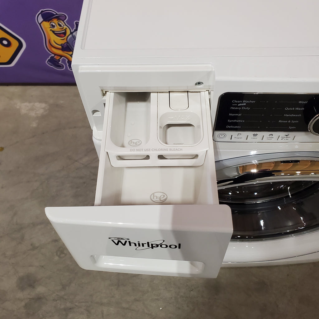 Pictures of Whirlpool 2.3 Cu. Ft. High Efficiency Stackable Front Load Washer with Detergent Dosing Aid in White 31131SD42 - WFW5090JW - Scratch & Dent (Minor) - Neu Appliance Outlet - Discount Appliance Outlet in Austin, Tx