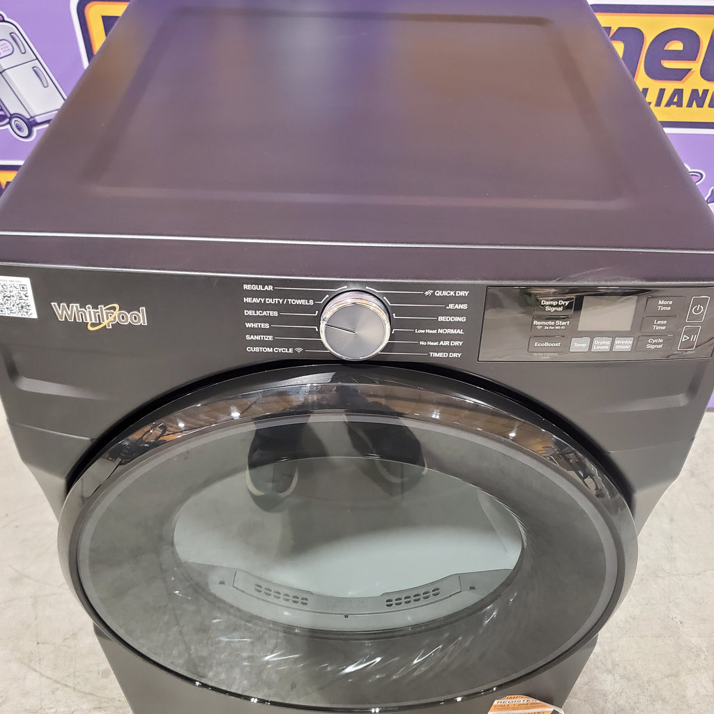 Pictures of Whirlpool 7.4 cu. ft. Vented Front Load Electric Dryer in Volcano Black with Wrinkle Shield Option 25133SD418 - WED5720RU - Open Box - Neu Appliance Outlet - Discount Appliance Outlet in Austin, Tx