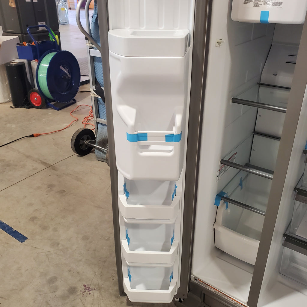Pictures of Whirlpool 33 Inch Wide Side by Side 21 Cu. Ft. Refrigerator with Can Caddy and Frameless Glass Shelves in Fingerprint Resistant Stainless Steel WRS321SDHZ - Scratch and Dent (Minor) - Neu Appliance Outlet - Discount Appliance Outlet in Austin, Tx