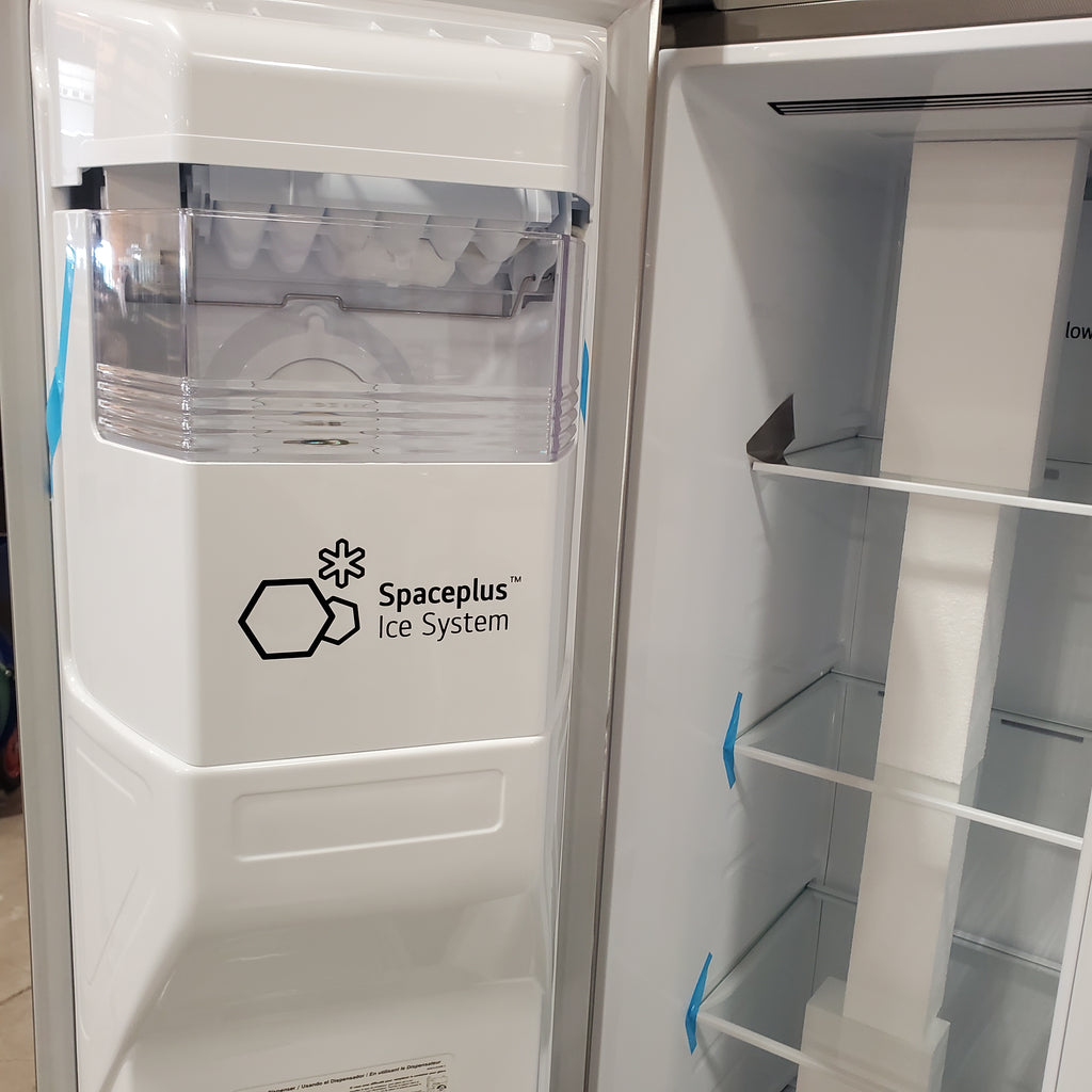 LG 23 cu. ft. Side-by-Side Counter-Depth Refrigerator with Smooth Touch Dispenser 21SD011 - LRSXC2306S - Open Box