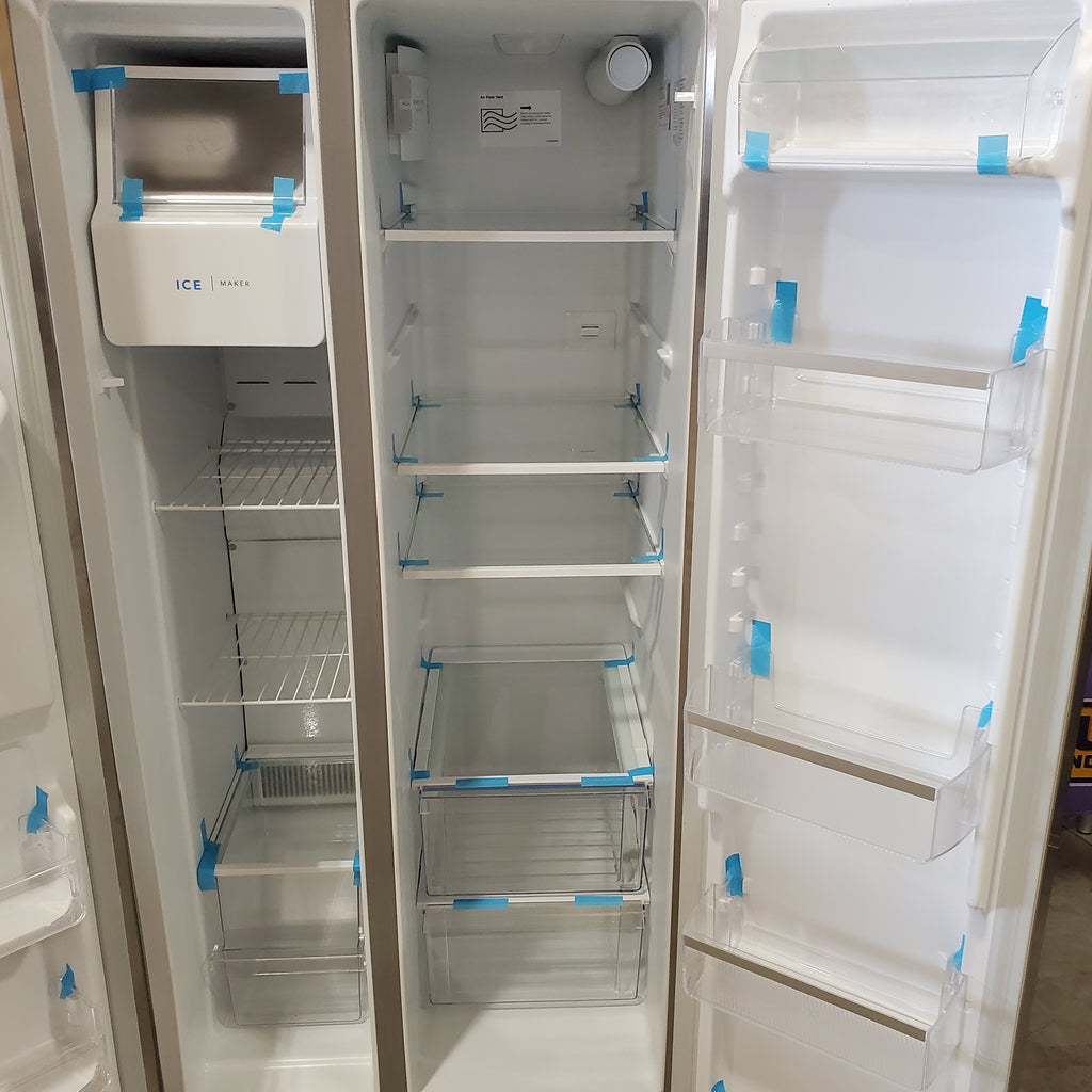 Pictures of Frigidaire 33" Wide 22.3 cu. ft. ENERGY STAR Side by Side Refrigerator Stainless Steel with Exterior Water and Ice Dispenser FRSS2323AS - Scratch & Dent - (Minor) - Neu Appliance Outlet - Discount Appliance Outlet in Austin, Tx